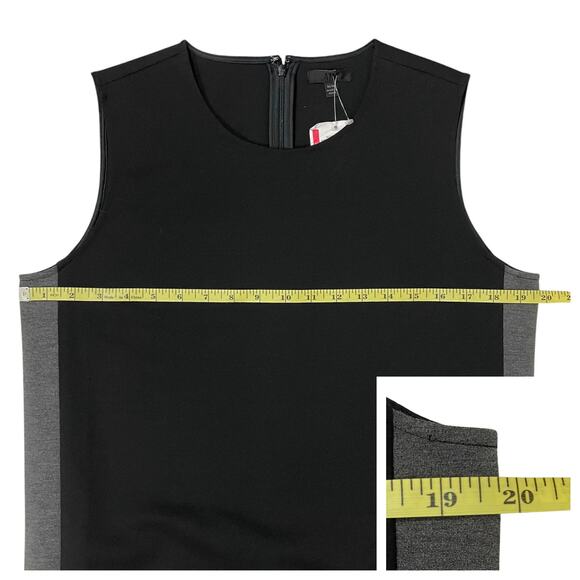 NWT ATM Anthony Thomas Melillo Woven Sleeveless Shift Dress - Black/Gray - M - Picture 6 of 13